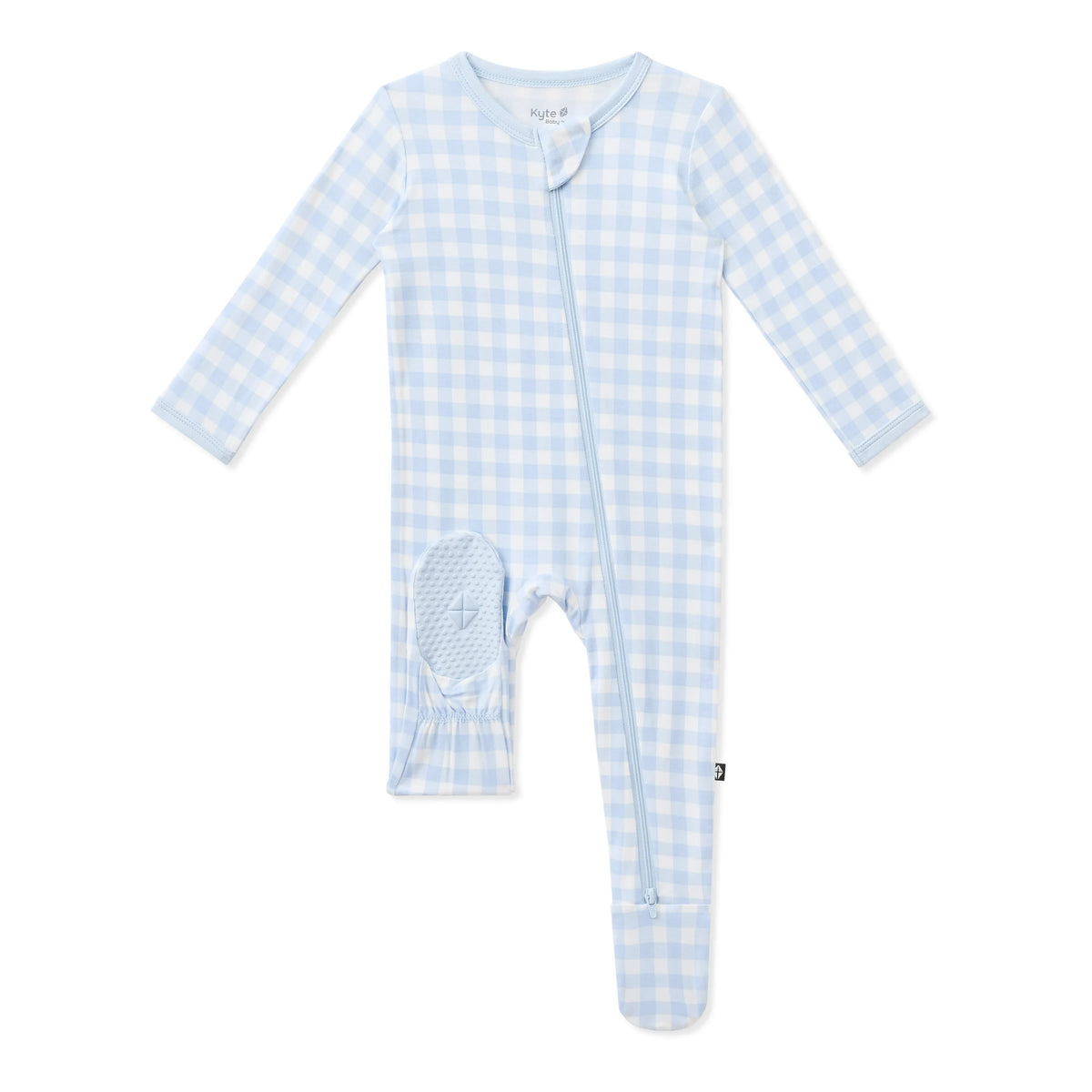 Zippered Footie in Gingham Breeze