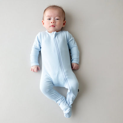 Zippered Footie in Breeze