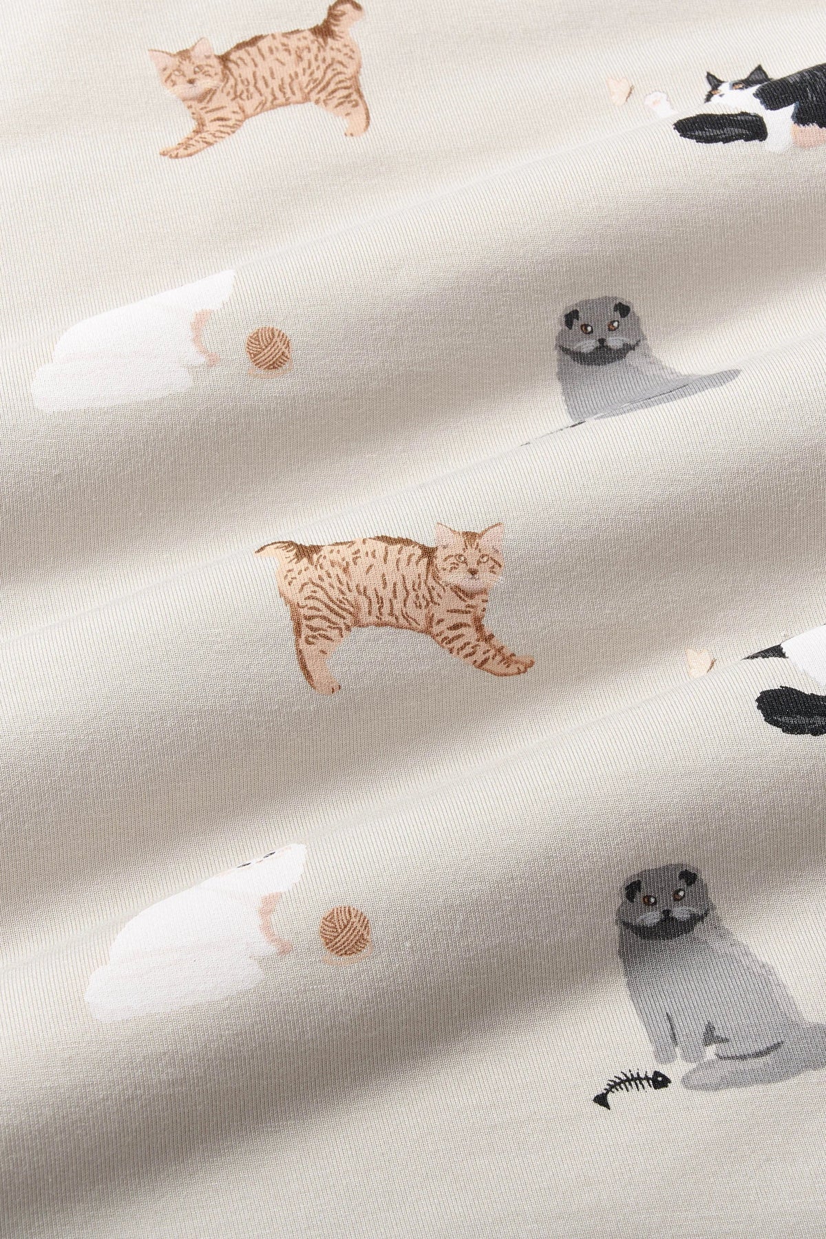 Zippered Footie in Fluffy Cat