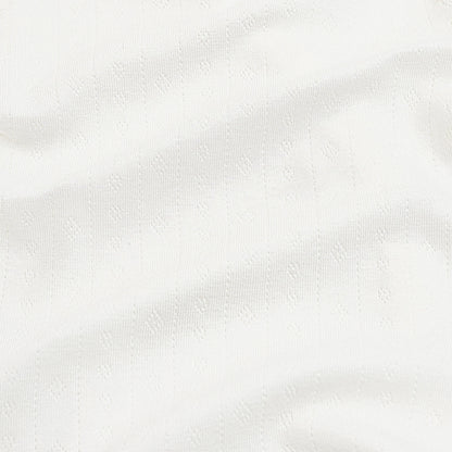 Pointelle Zippered Footie in Cloud