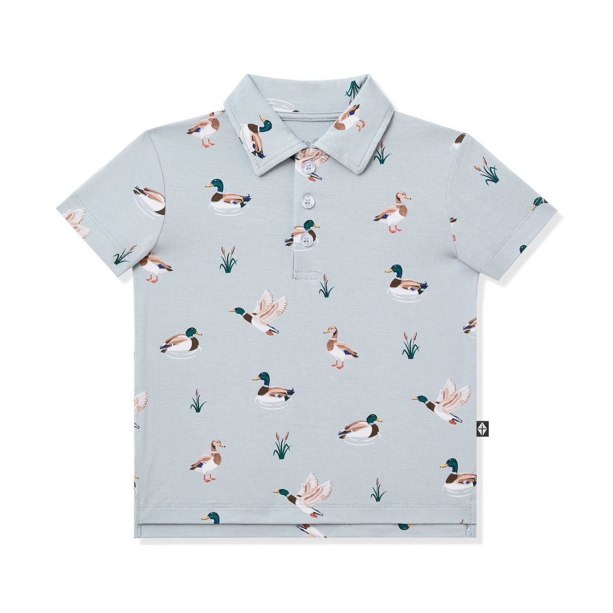Toddler Short Sleeve Polo in Mallard Duck