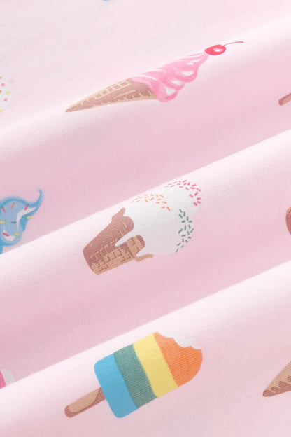 Zipper Shortall Romper in Sakura Ice Cream