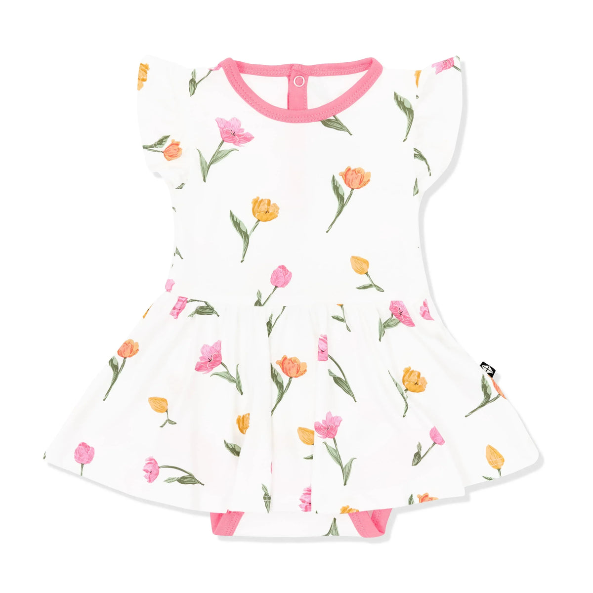 Twirl Bodysuit Dress in Tulip