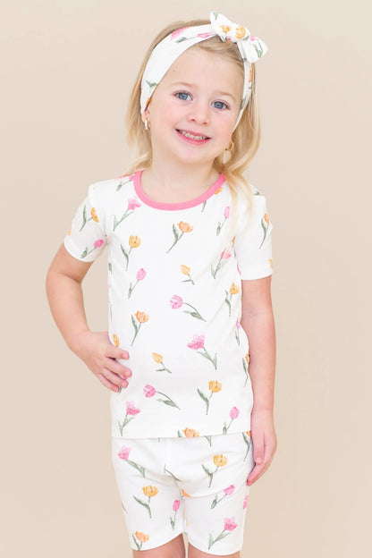 Short Sleeve Pajamas in Tulip