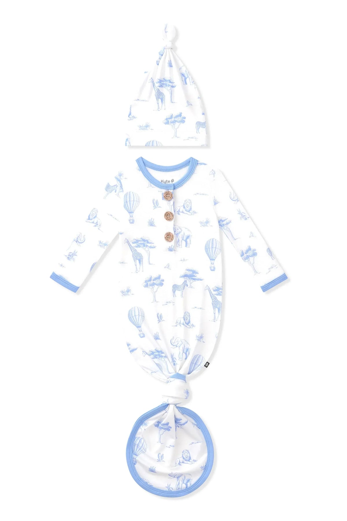 Knotted Gown with Hat Set in Toile Safari