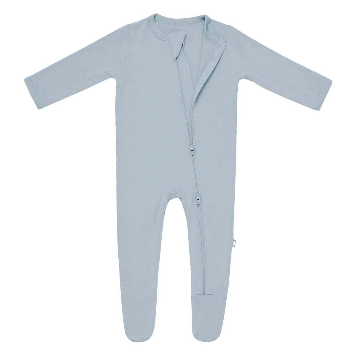 Zippered Footie in Fog