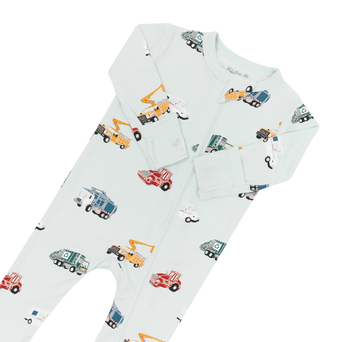 Zippered Romper in City Vehicles