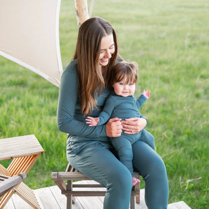 Zippered Romper in Atlantic