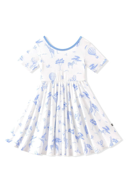 Twirl Dress in Toile Safari
