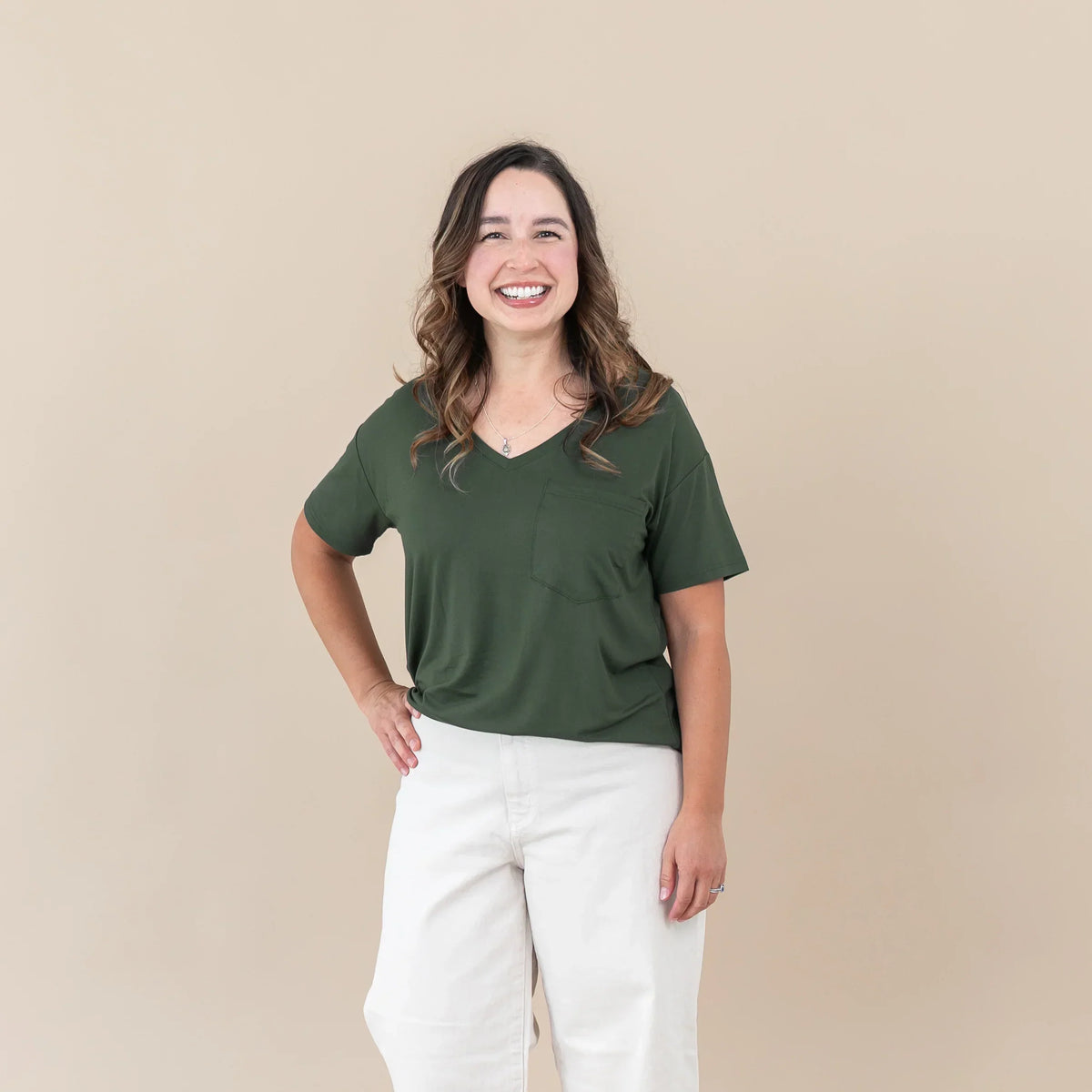 Women’s Relaxed Fit V-Neck in Fir