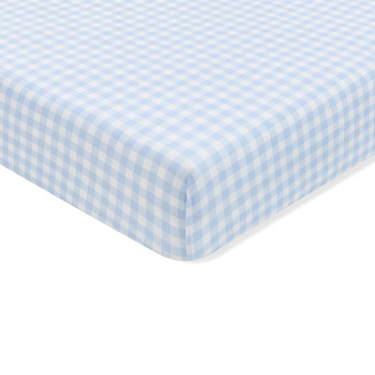Crib Sheet in Gingham Breeze