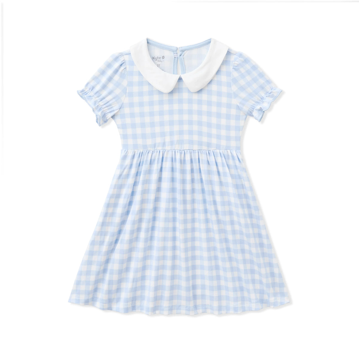 Peter Pan Collar Dress in Gingham Breeze