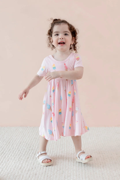 Twirl Dress in Sakura Ice Cream