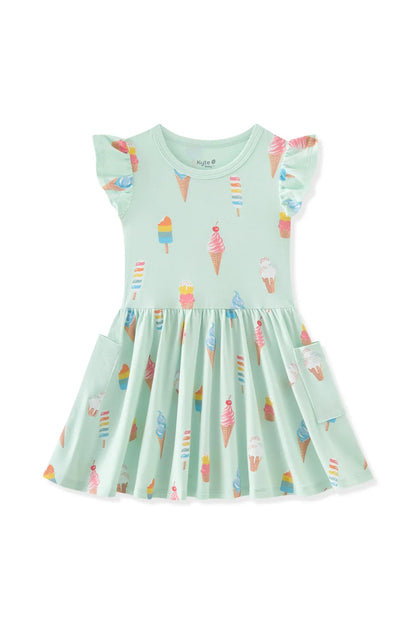 Pocket Dress in Mint Ice Cream