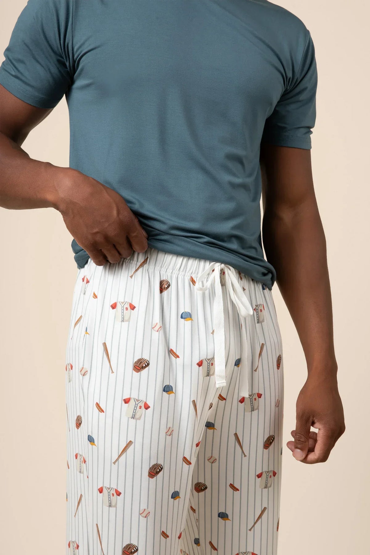 Men's Short Sleeve & Pant PJ Set in Home Run