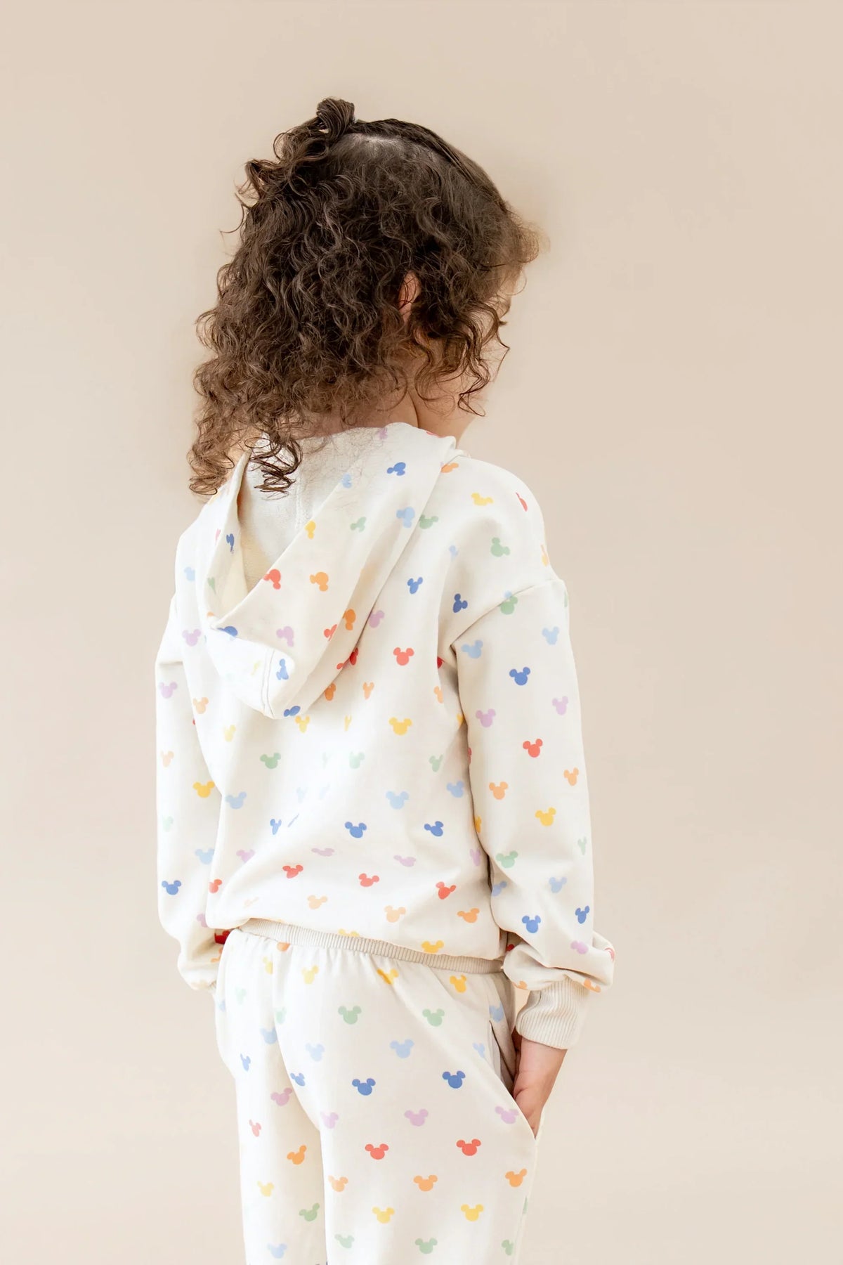 Zip-Up Hoodie in Pastel Mickey Mouse