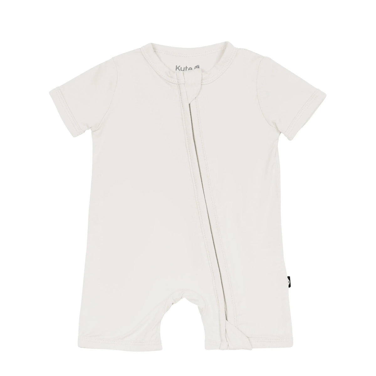 Zippered Shortall Romper in Oat
