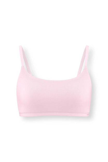 Women's Scoop Neck Bralette in Peony