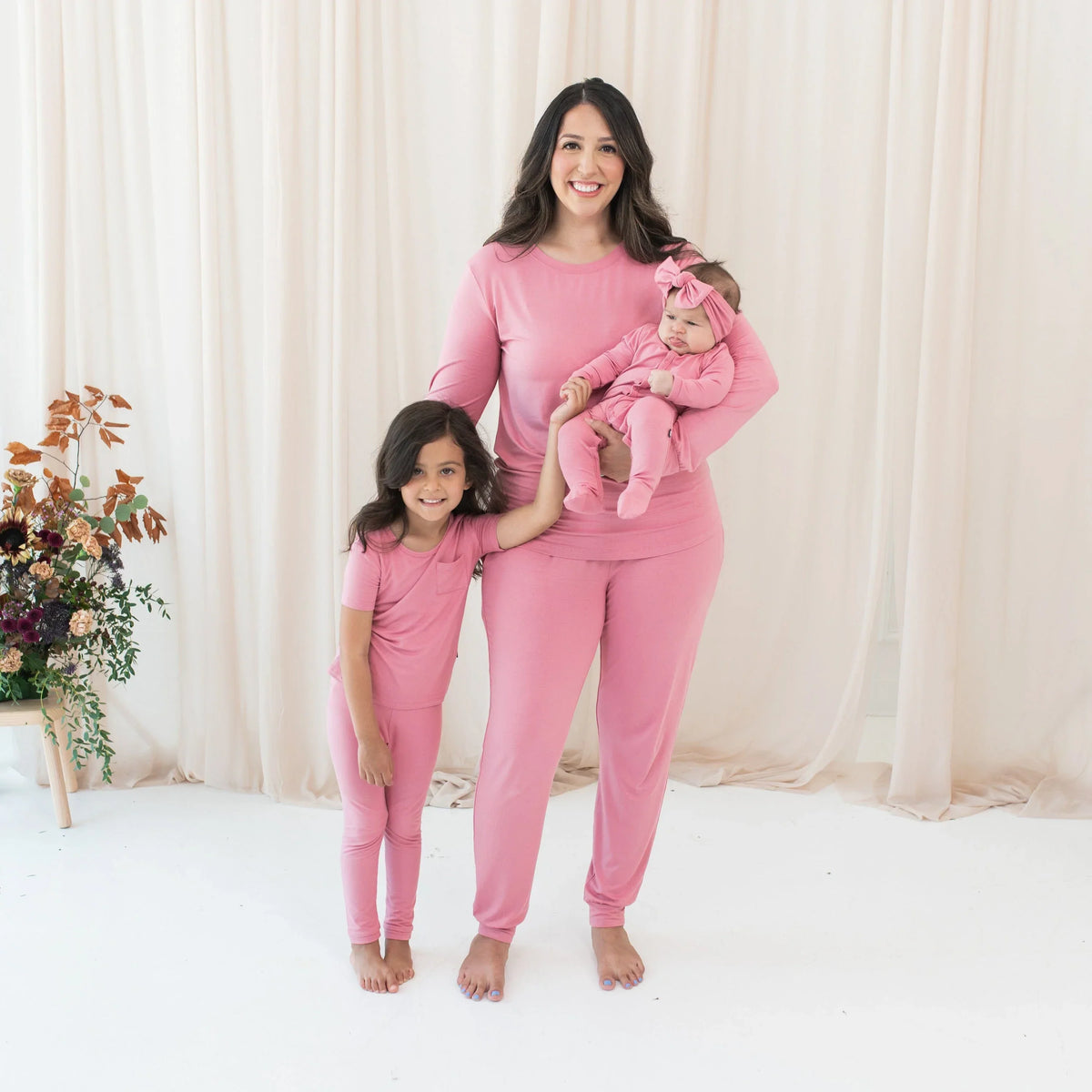 Short Sleeve with Pants Pajamas in Apple Blossom