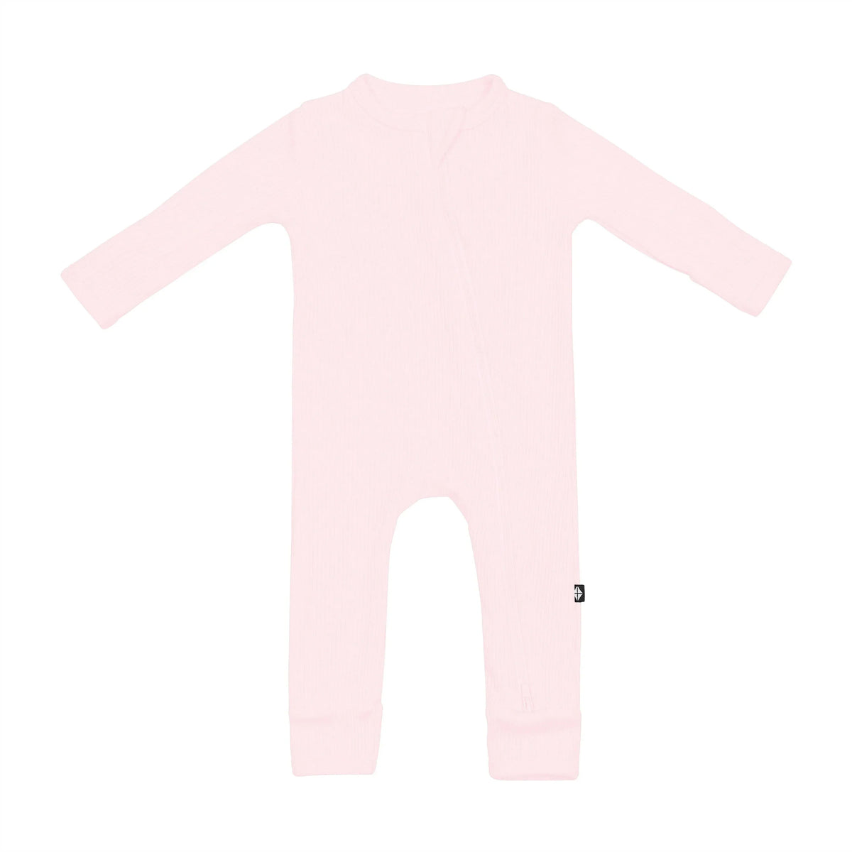 Ribbed Zipper Romper in Sakura