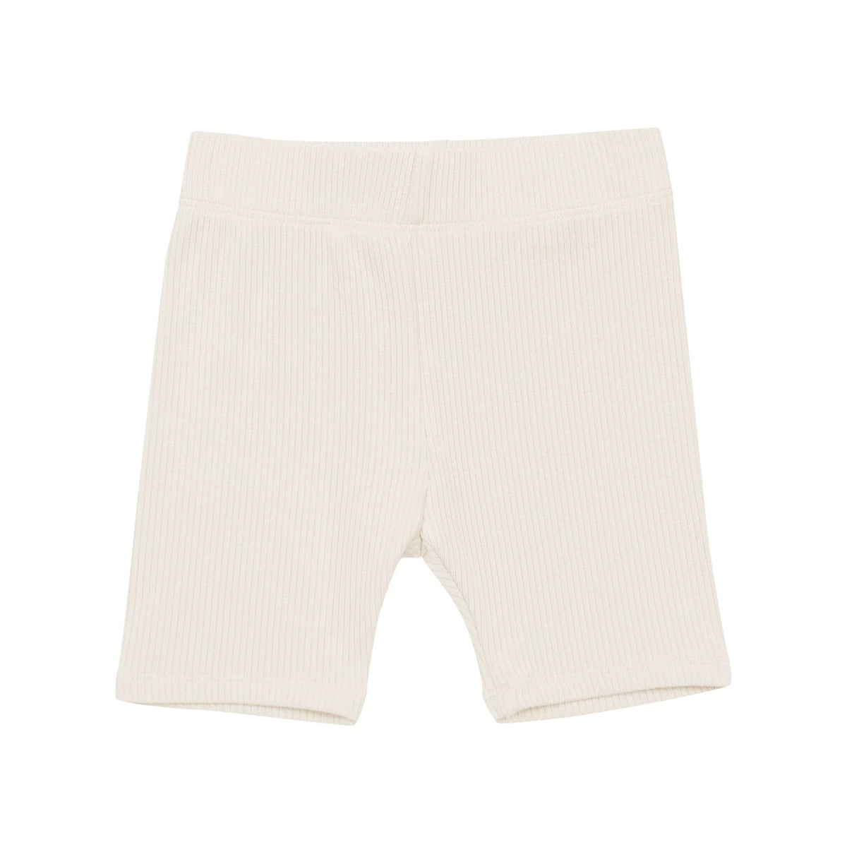Ribbed Toddler Biker Shorts in Oat