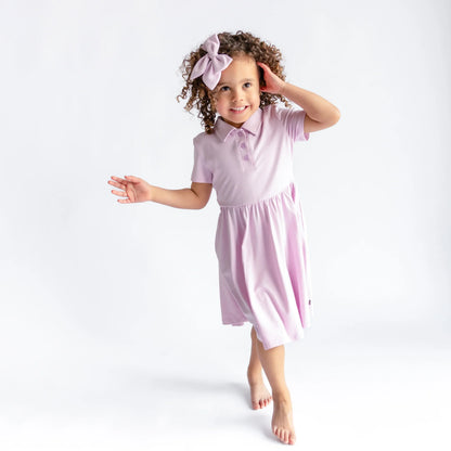Polo Dress in Thistle