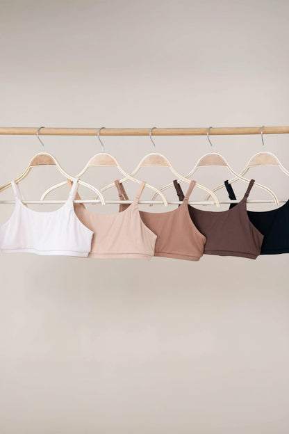 Women's Scoop Neck Bralette in Chai