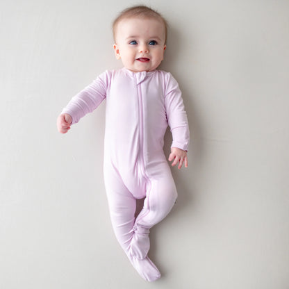 Zippered Footie in Thistle