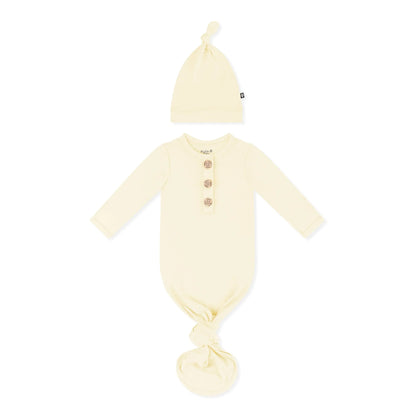 Knotted Gown with Hat Set in Chamomile