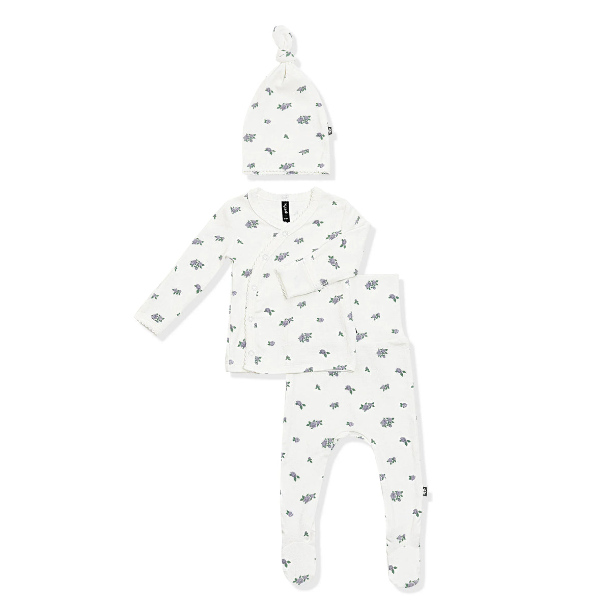 Pointelle Take Me Home Set with Cap in Spray Rose