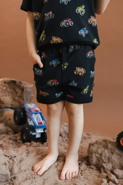 Short Sleeve Jogger Set in Monster Truck