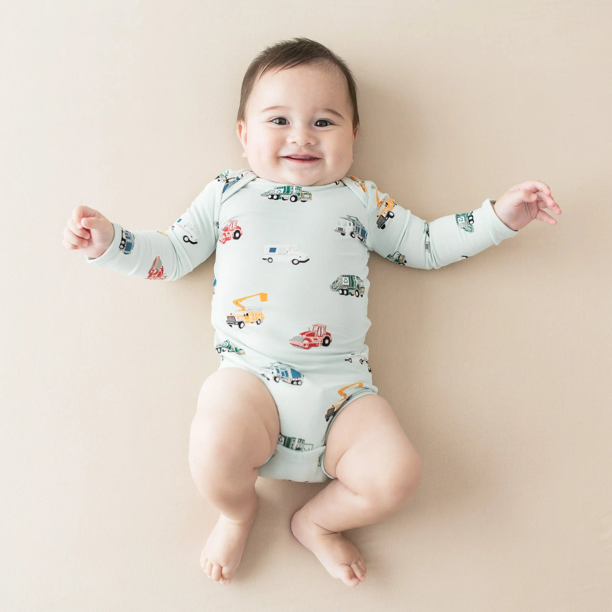 Long Sleeve Bodysuit in City Vehicles
