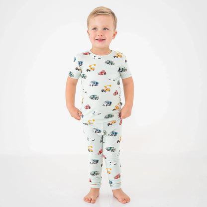 Short Sleeve with Pants Pajamas in City Vehicles