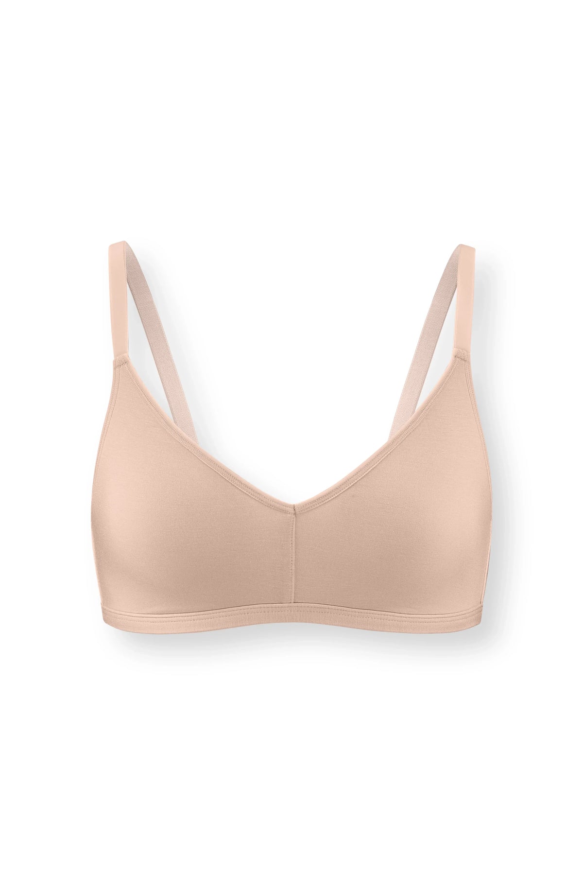 Women's V-Neck Bra in Chai