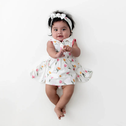 Polo Bodysuit Dress in Tulip