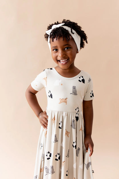 Twirl Dress in Fluffy Cat