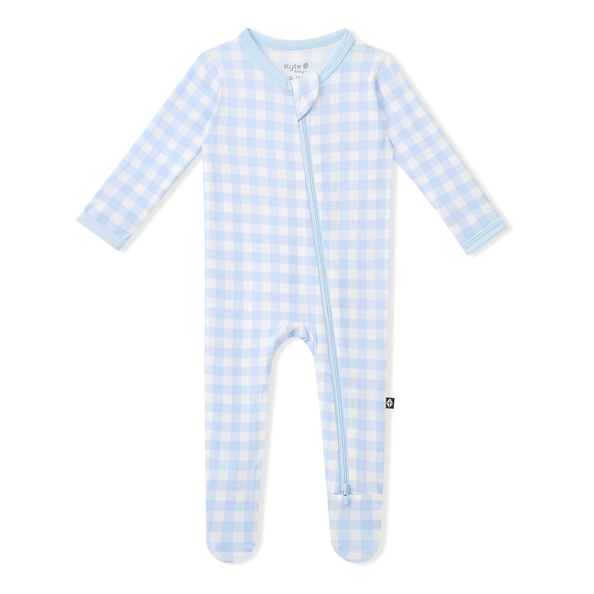 Zippered Footie in Gingham Breeze