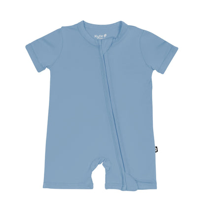 Zippered Shortall Romper in Slate