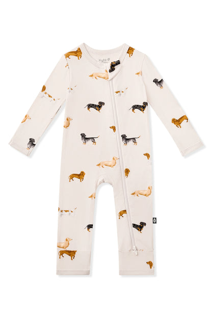 Zippered Romper in Dachshund